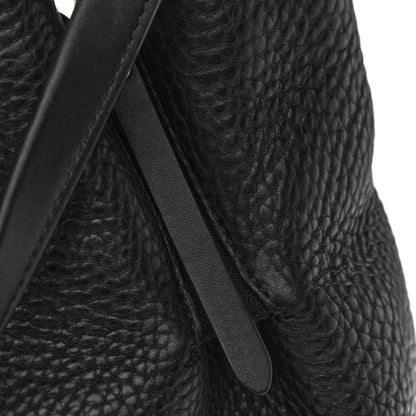 Burberry Grainy Calfskin House Check Medium Maidstone Black 10 of 10