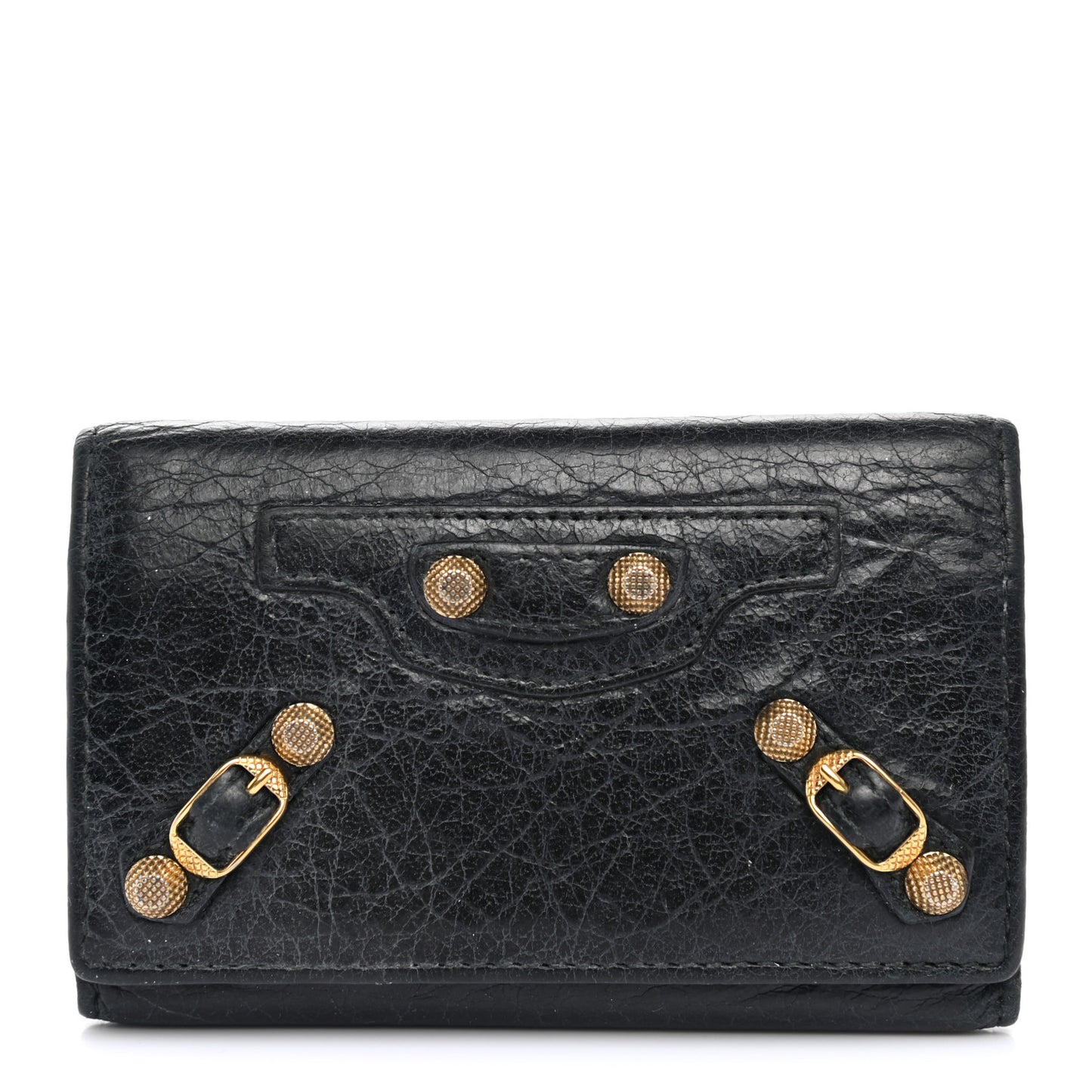 Agneau Giant 12 Gold Hardware Osaka Key Holder Black