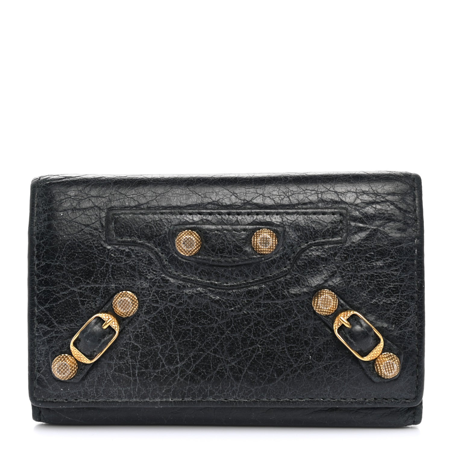 Balenciaga Agneau Giant 12 Gold Hardware Osaka Key Holder Black 1 of 13
