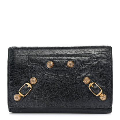 Balenciaga Agneau Giant 12 Gold Hardware Osaka Key Holder Black 1 of 13
