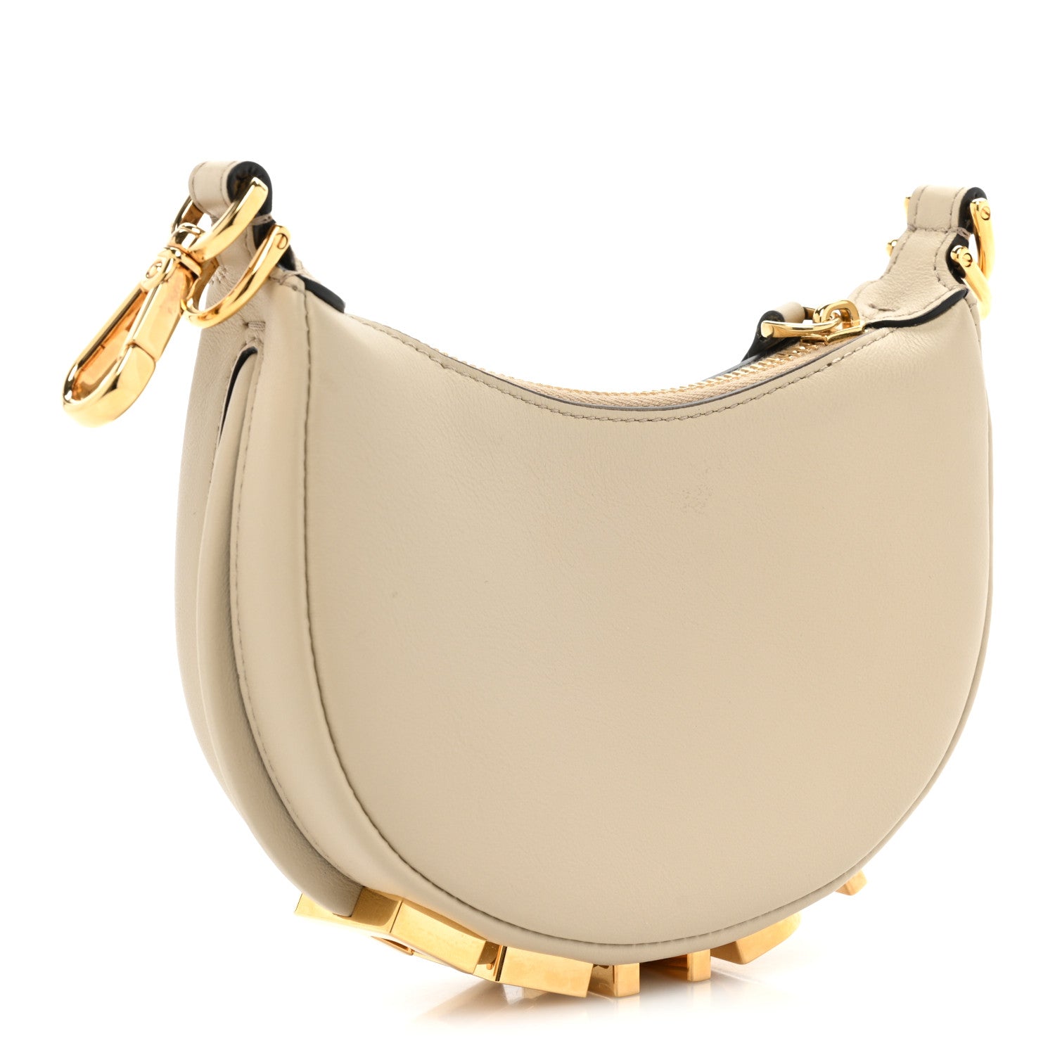 Fendi Vitello Grace New Matte Nano Fendigraphy Hobo Charm Nuvola 2 of 8