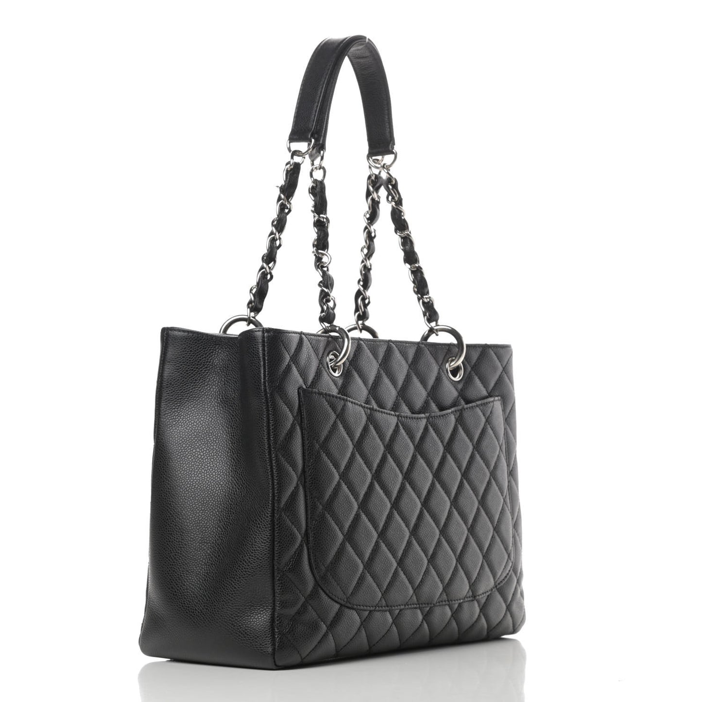 Caviar Quilted Grand Shopping Tote GST Black
