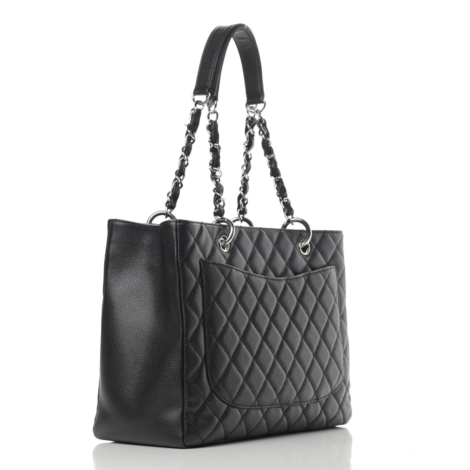 Chanel Caviar Quilted Grand Shopping Tote GST Black 3 of 14