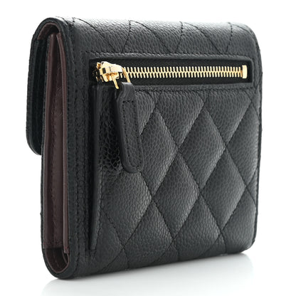 Chanel Caviar Quilted Compact Flap Wallet Black 5 of 18