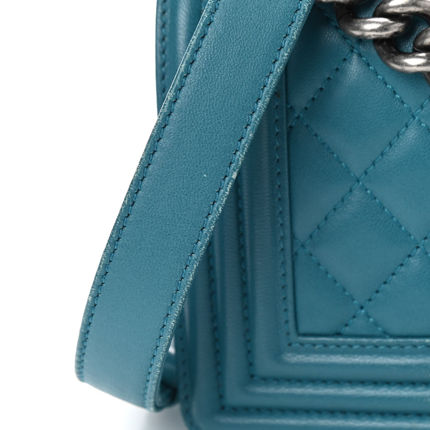 Chanel Lambskin Quilted Small Boy Flap Dark Turquoise 8 of 12
