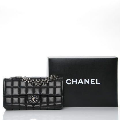 Chanel Lambskin East West Chocolate Bar Chain Flap Black 9 of 9