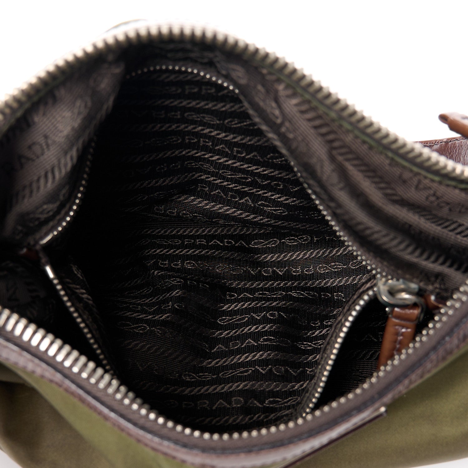Prada Tessuto Nylon Twist Shoulder Bag Bruciato 6 of 15