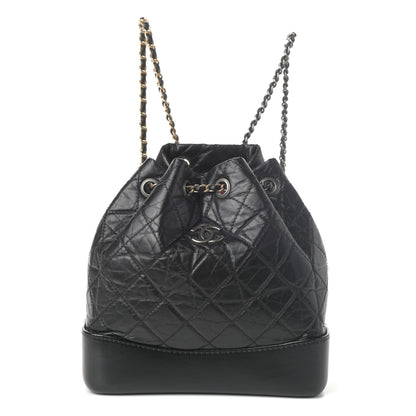 Chanel Aged Calfskin Quilted Small Gabrielle Backpack Black 1 of 11
