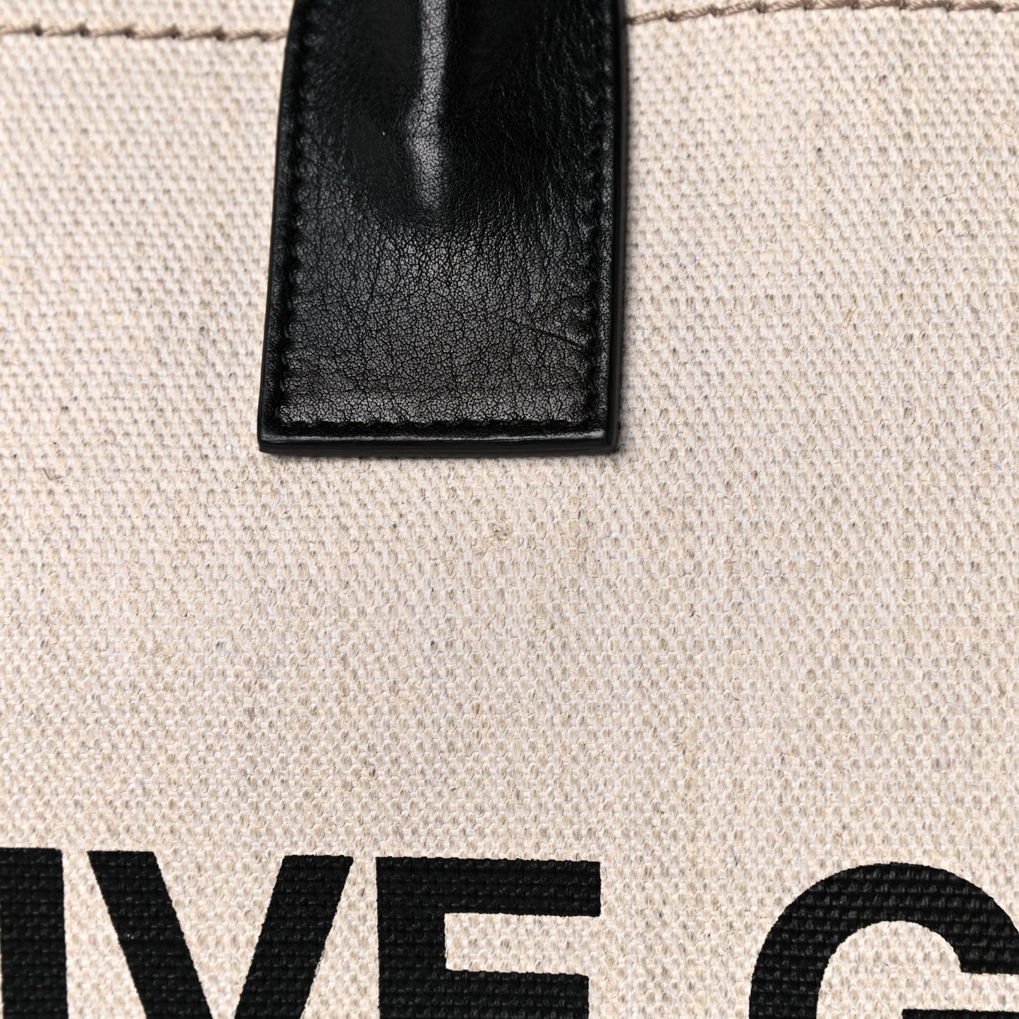 Linen Calfskin Rive Gauche Tote Optic White