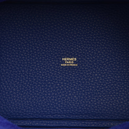 Hermes Taurillon Clemence Picotin Lock 18 PM Bleu Electrique 6 of 7