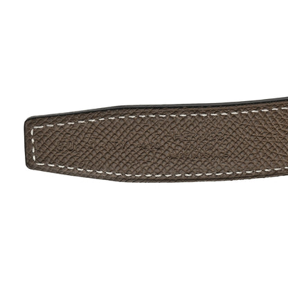 Hermes Swift Epsom 24mm Belt Strap 80 32 Black Etoupe 5 of 8