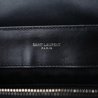 Saint Laurent Calfskin Y Quilted Monogram Large Loulou Chain Satchel Black 12 of 14