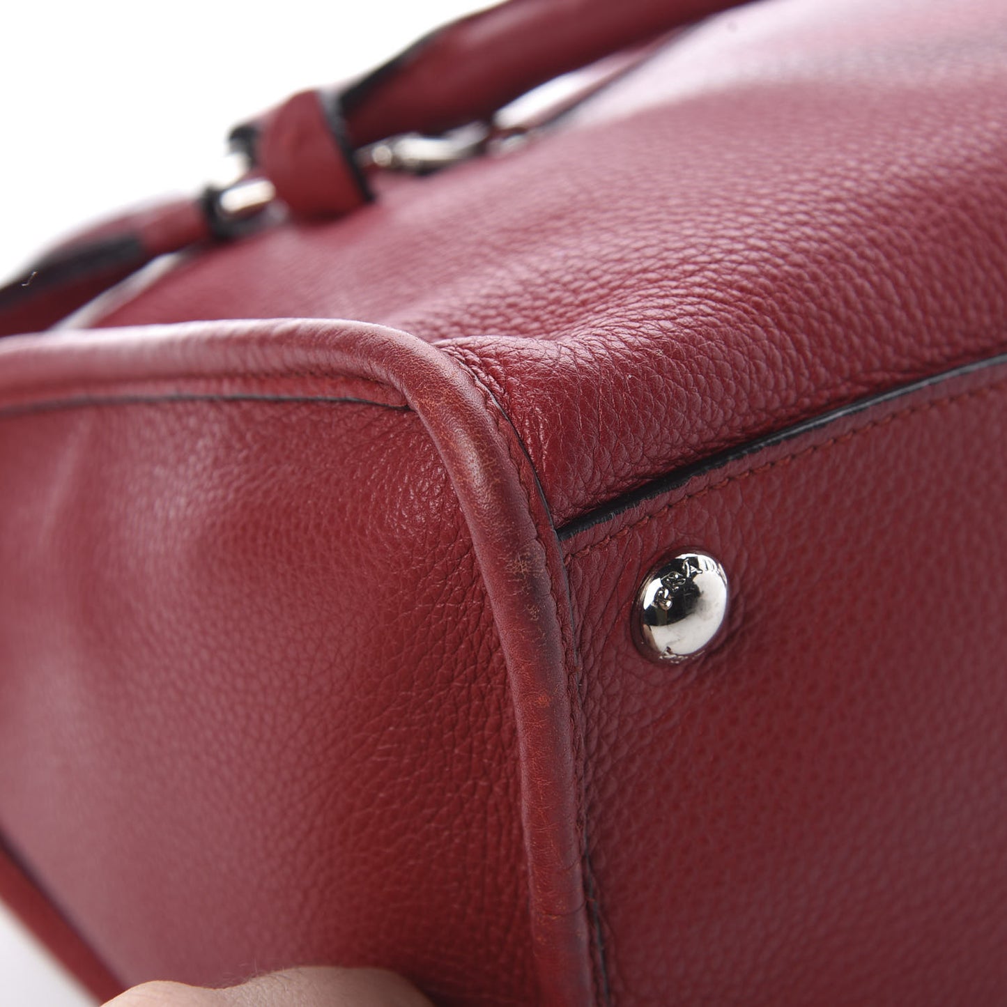 Vitello Phenix Shopping Satchel Rosso