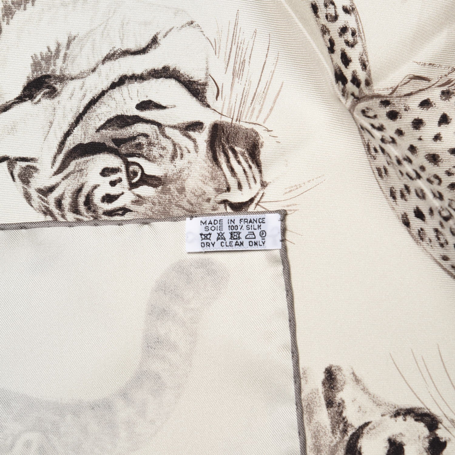 Hermes Silk Dans l'atelier de Robert Dallet Scarf 90 Cendre Gris Sepia 6 of 14