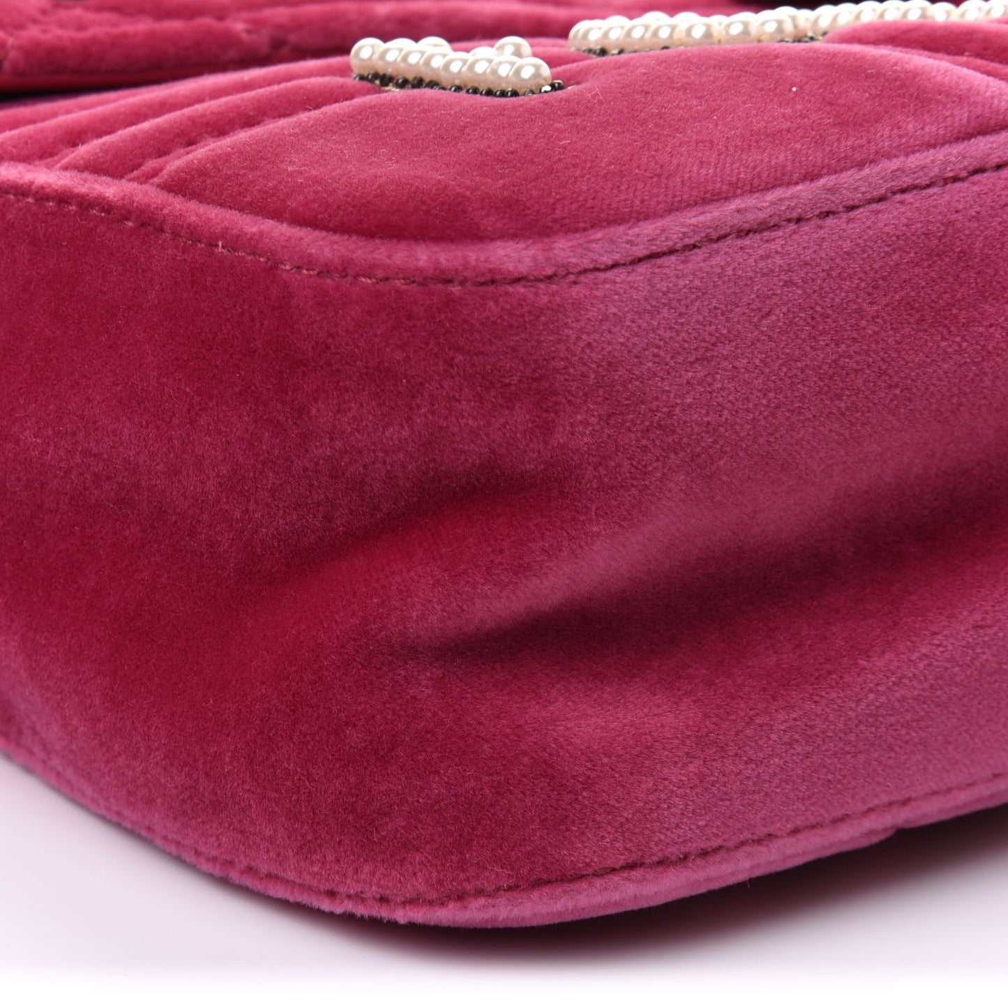 Velvet Matelasse Blind for Love Embroidered Medium GG Marmont Shoulder Bag Light Raspberry Rose Multicolor