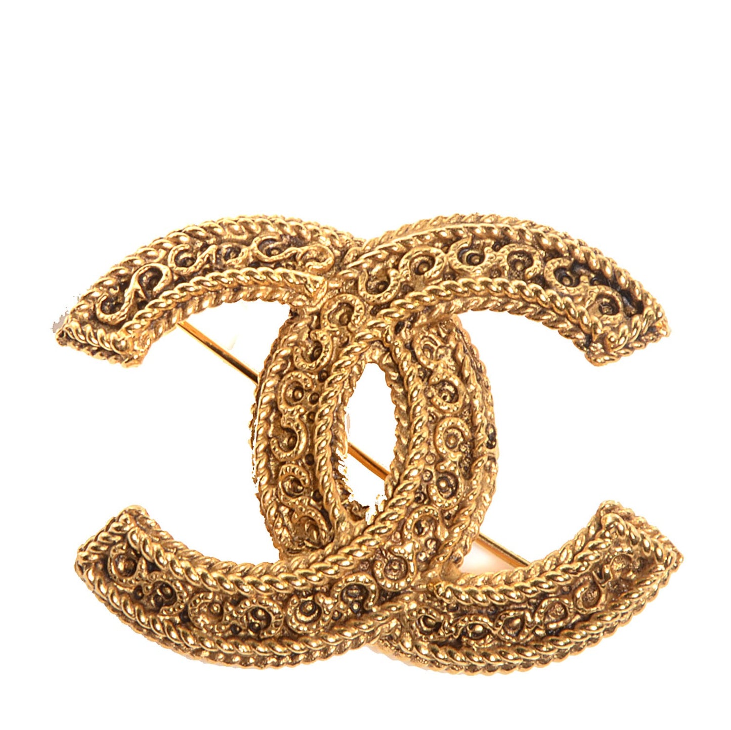 Large CC Brooch Gold