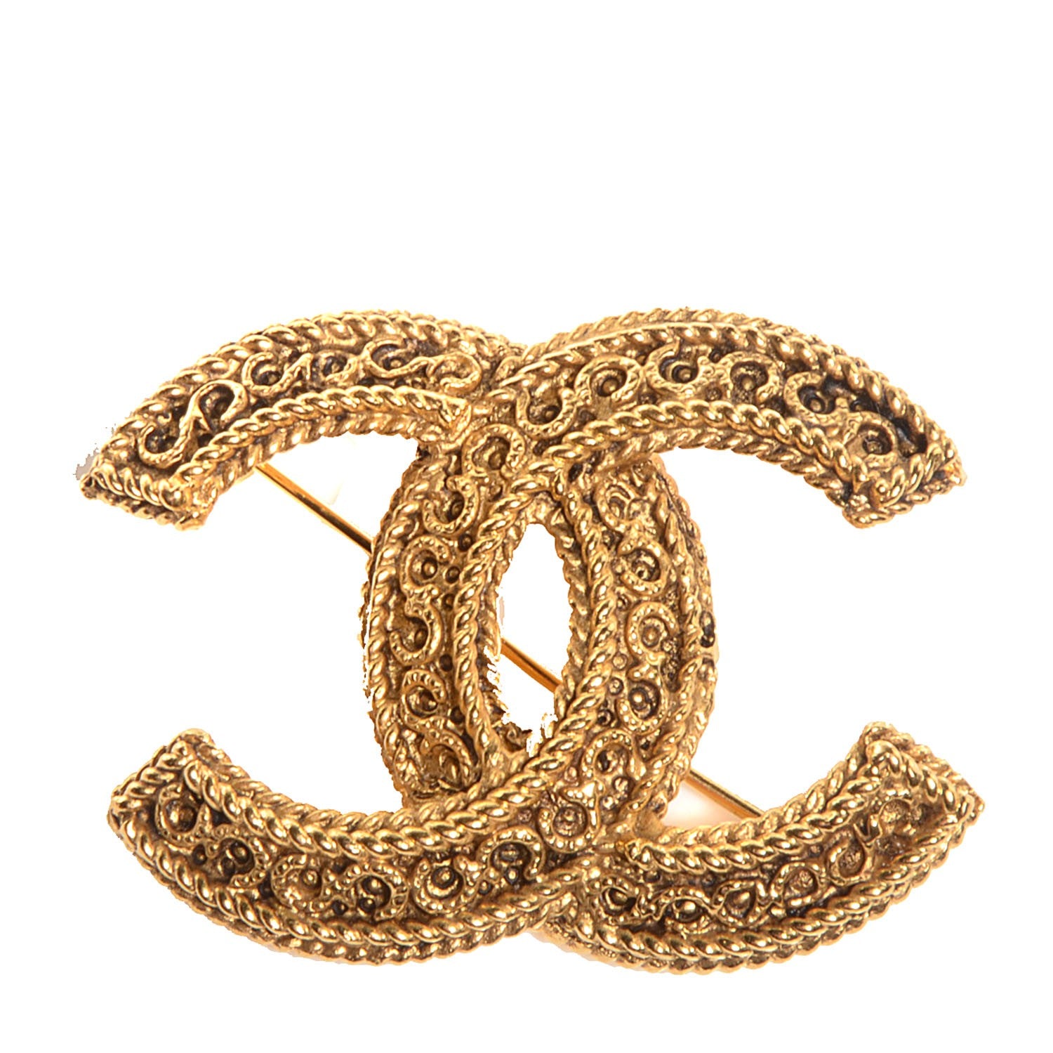 Chanel Large CC Brooch Gold 1 of 5