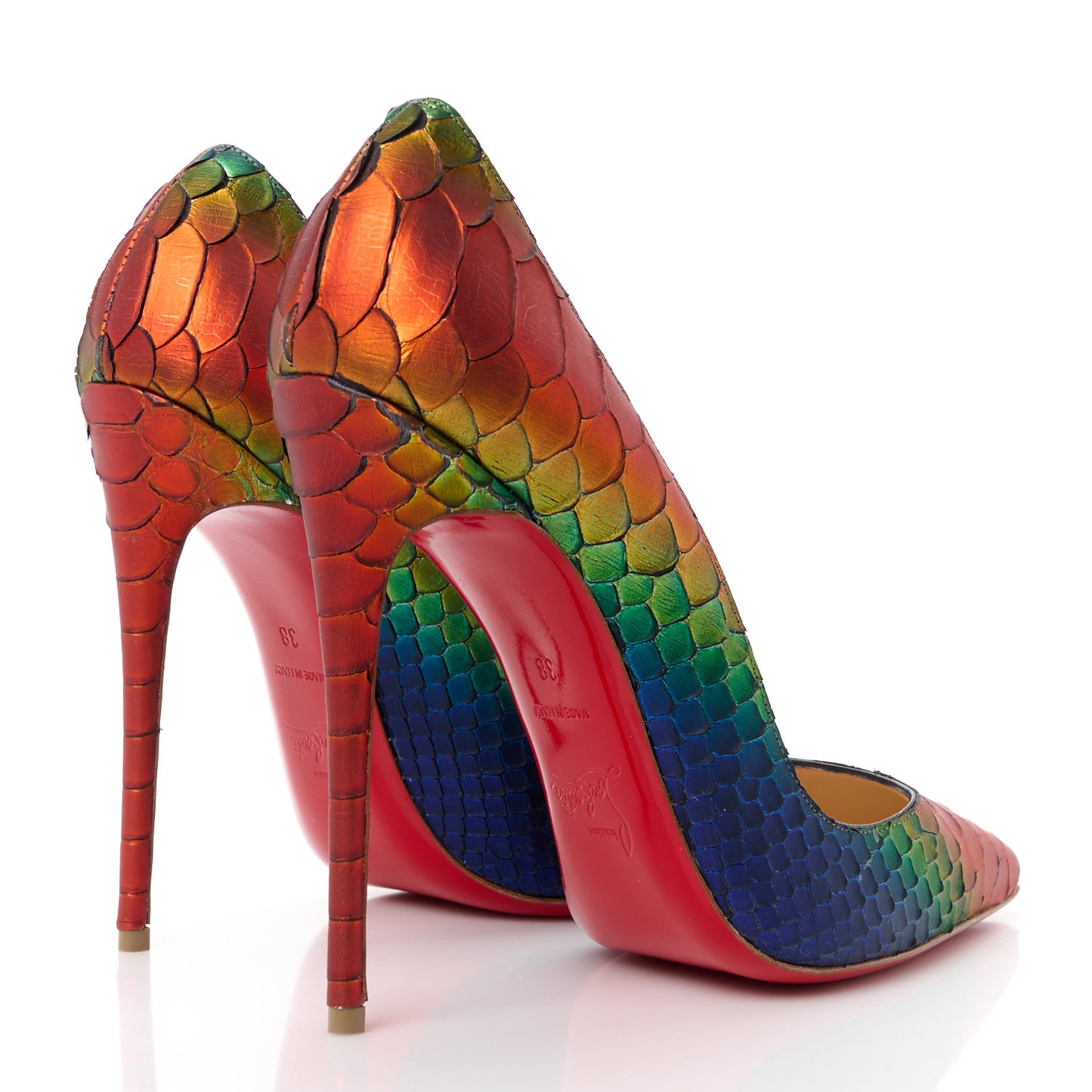 Metallic Snakekin So Kate 120 Pumps 38 Capucine