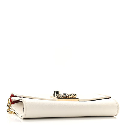 Christian Louboutin Calfskin Studded Flap Carasky Clutch White 4 of 10