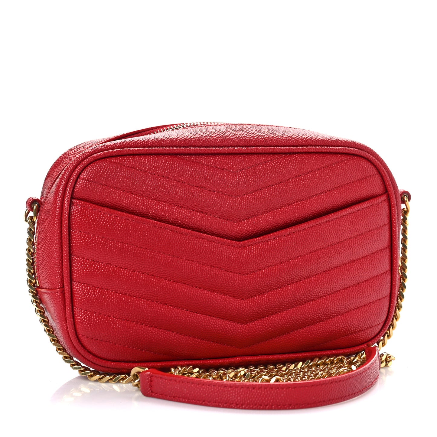 Grain De Poudre Matelasse Monogram Mini Lou Camera Bag Eros Red