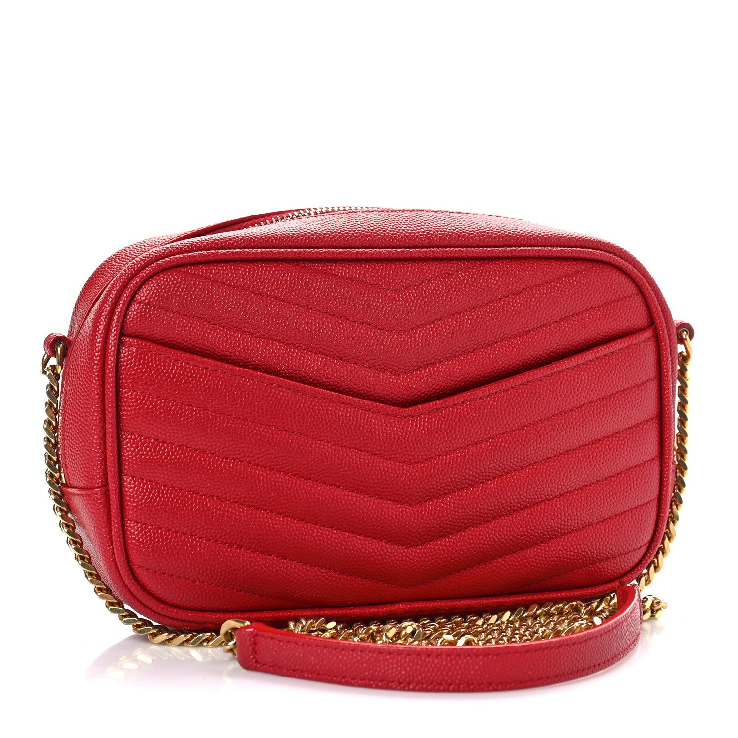 Saint Laurent Grain De Poudre Matelasse Monogram Mini Lou Camera Bag Eros Red 3 of 9