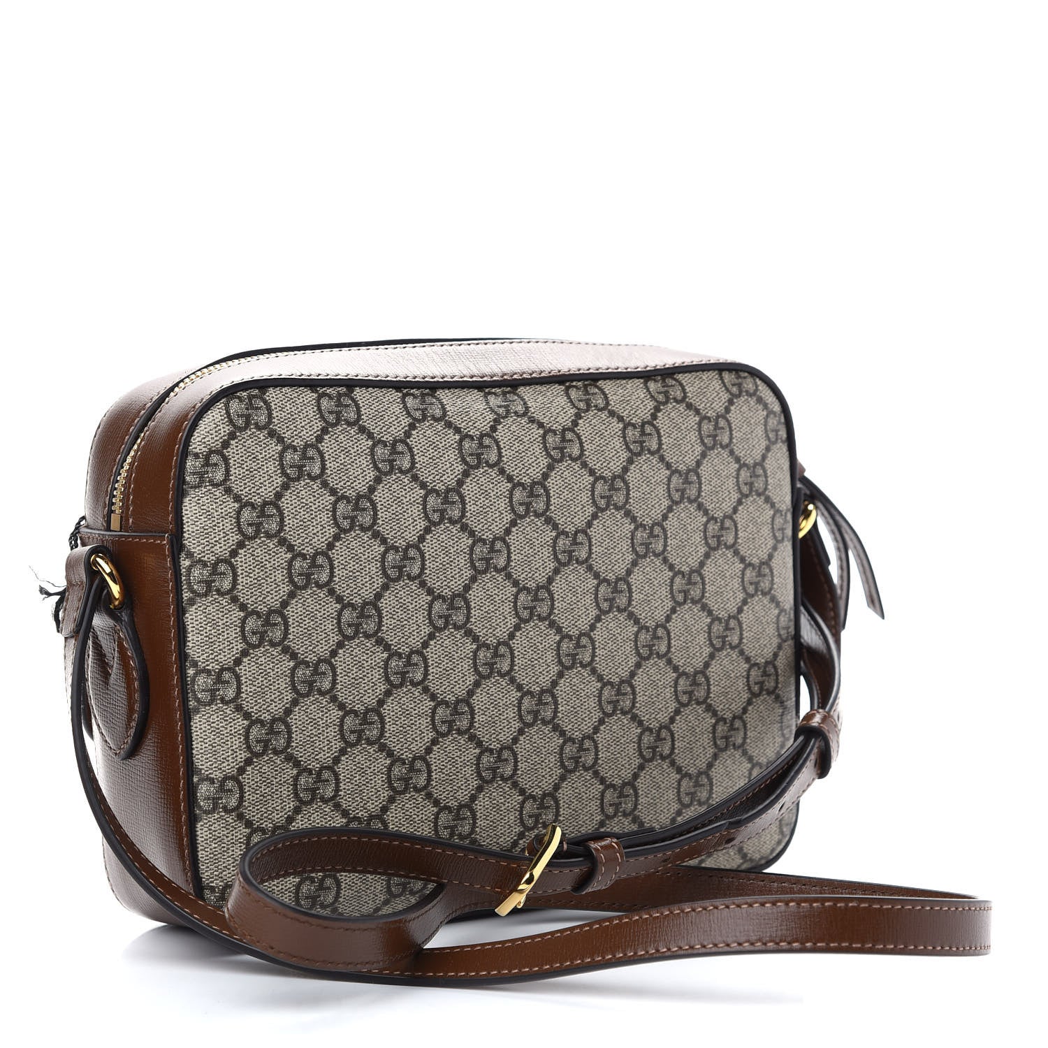 Gucci GG Supreme Monogram Small Horsebit 1955 Shoulder Bag Beige Brown Sugar 3 of 9