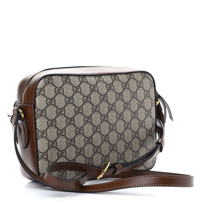 Gucci GG Supreme Monogram Small Horsebit 1955 Shoulder Bag Beige Brown Sugar 3 of 9