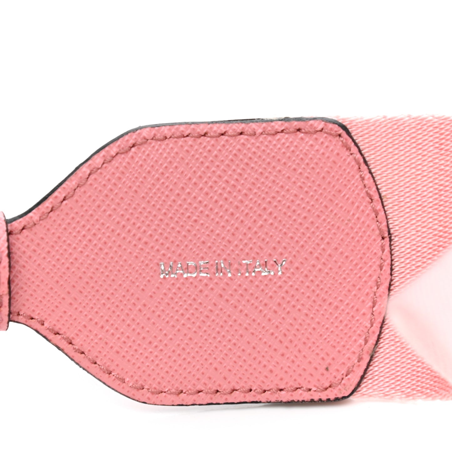 Vitello Daino Striped Fabric Shoulder Strap Petalo