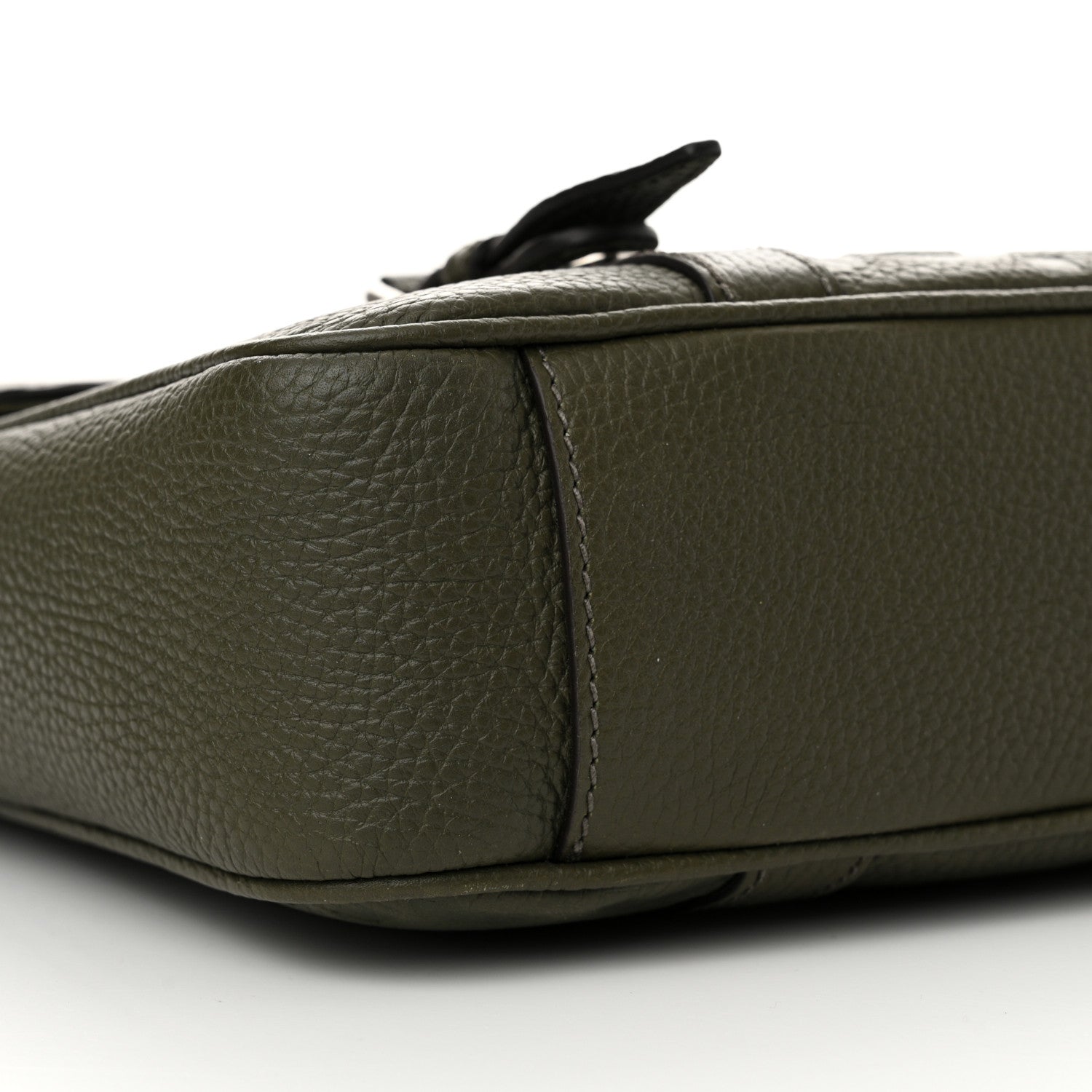 Gucci Calfskin Jumbo GG Embossed Double Buckle Medium Messenger Bag Dark Vintage Olive 9 of 10