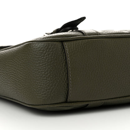 Gucci Calfskin Jumbo GG Embossed Double Buckle Medium Messenger Bag Dark Vintage Olive 9 of 10