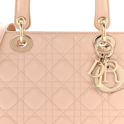 Christian Dior Lambskin Cannage Medium Lady Dior Light Pink 8 of 13