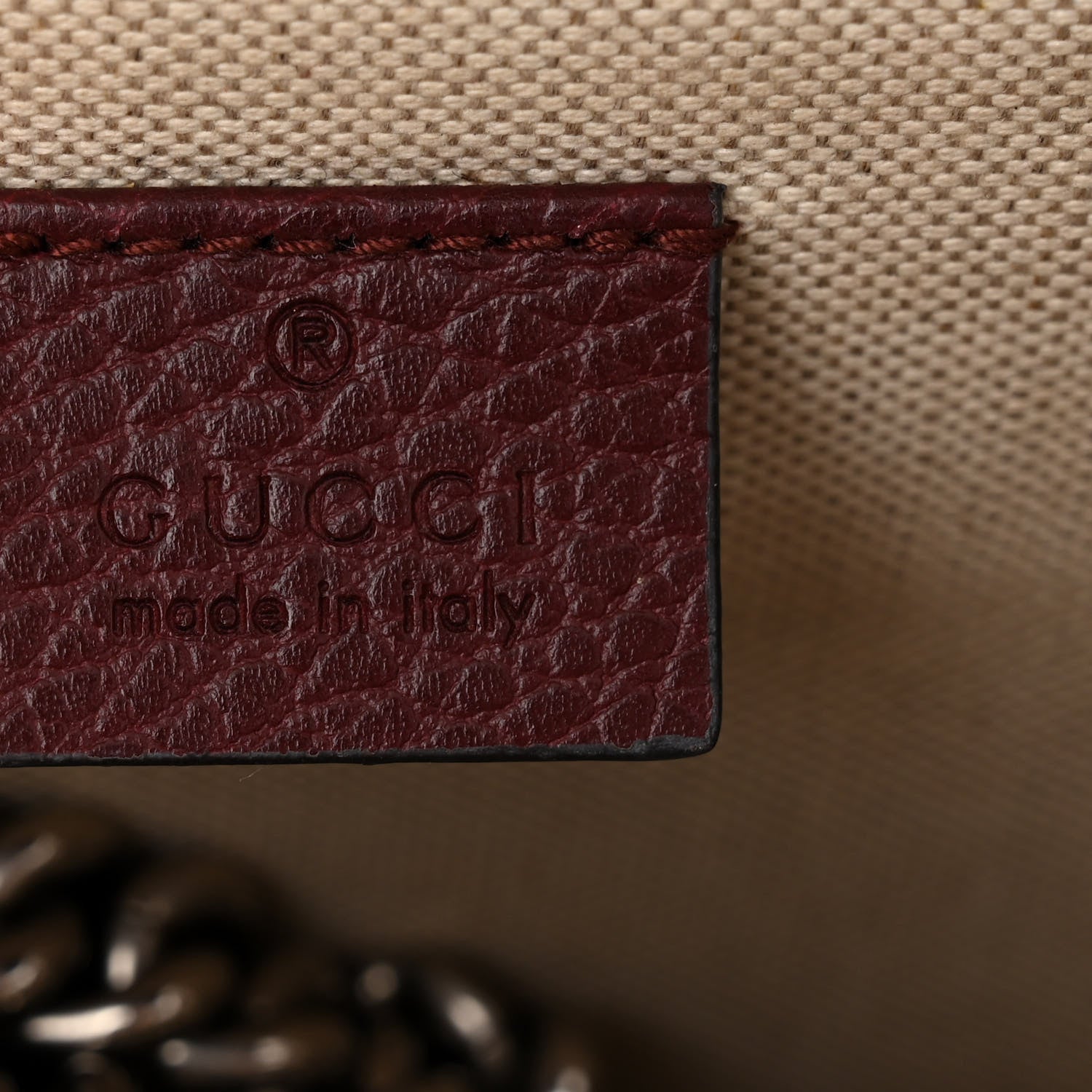 Gucci Dollar Calfskin Crystal Mini Dionysus Shoulder Bag Vintage Bordeaux 6 of 12