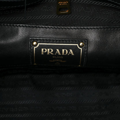 Prada City Calf Front Pocket Tote Black 5 of 7
