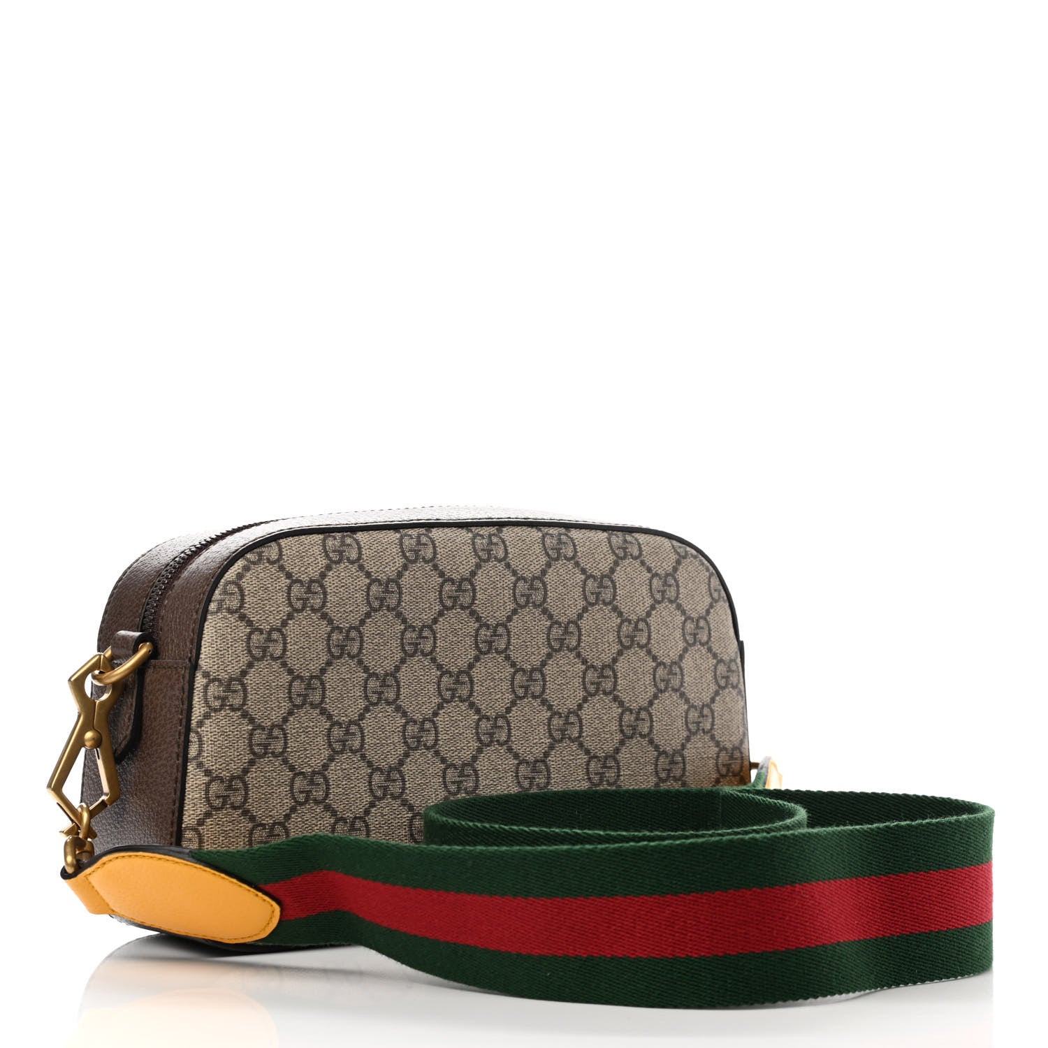 Gucci GG Supreme Monogram Web Neo Vintage Shoulder Bag Beige New Acero Crop 3 of 10