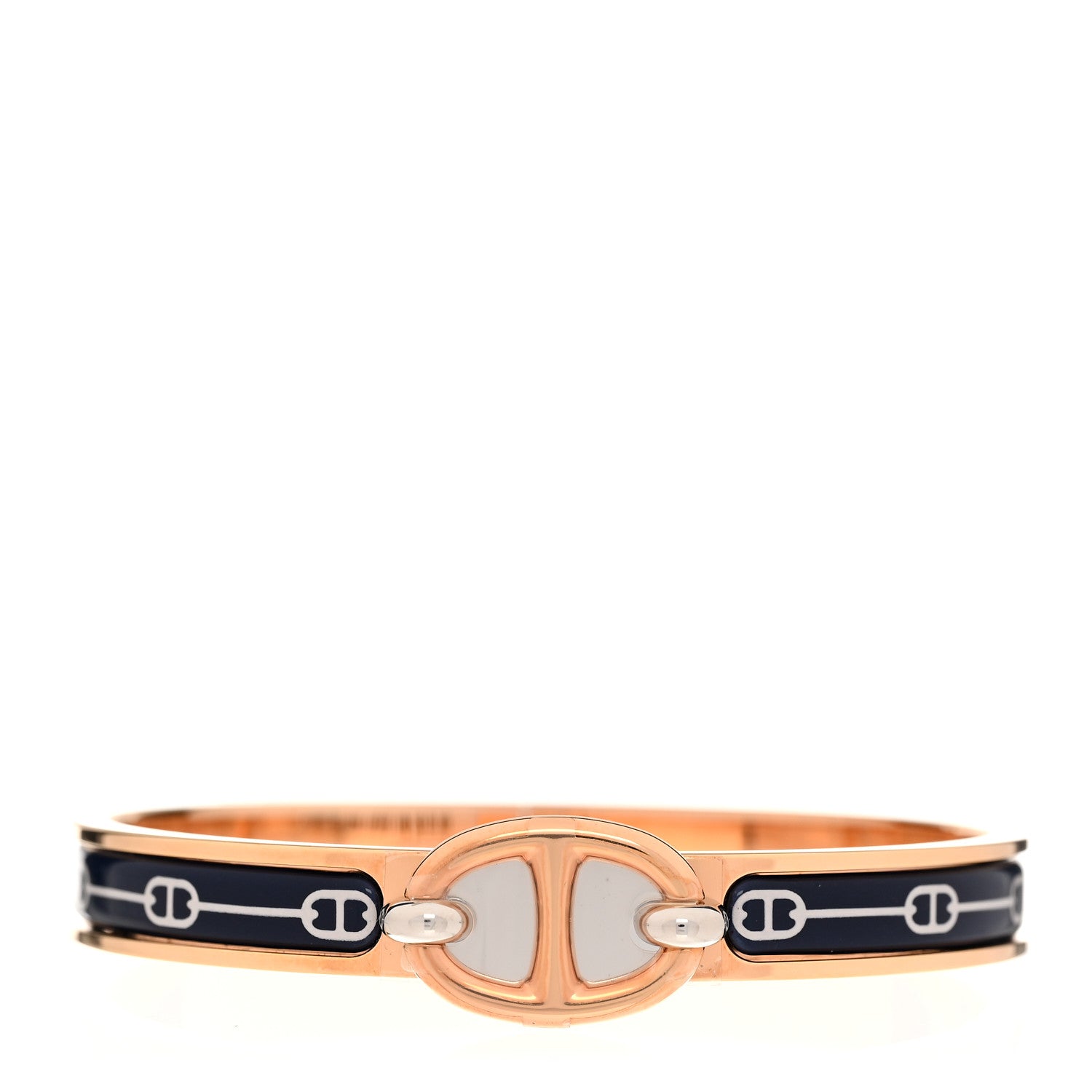 Hermes Enamel Mini Farandole Clic Chaine D'Ancre Bracelet GM Lilas 1 of 5