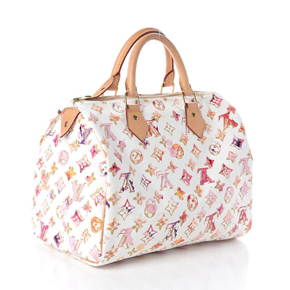 Louis Vuitton Watercolor Aquarelle Speedy 30 White 3 of 9