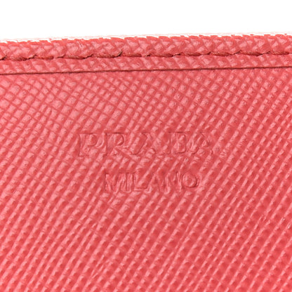 Prada Saffiano Metal Oro Chain Wallet Fragola 6 of 9