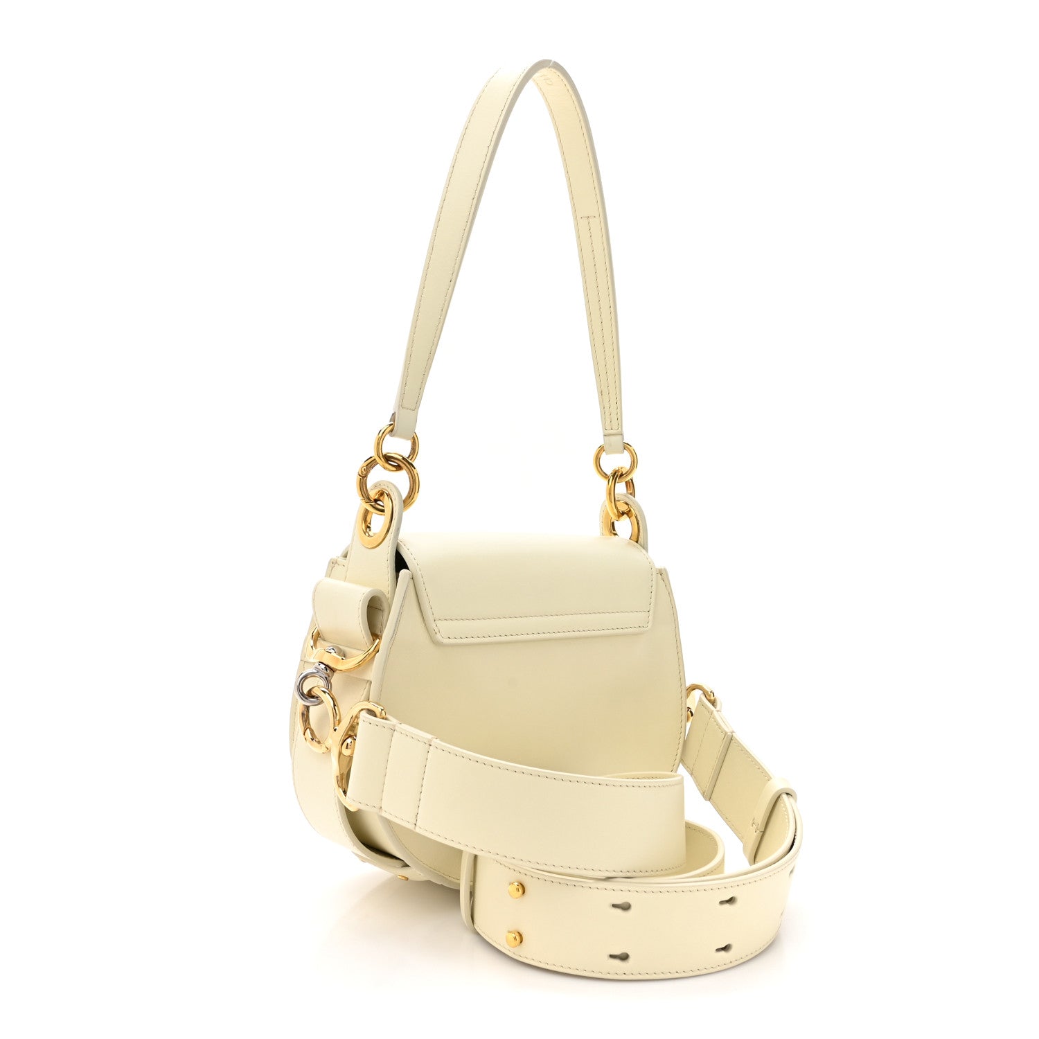 Chloe Calfskin Small Tess Bag Natural White 3 of 13