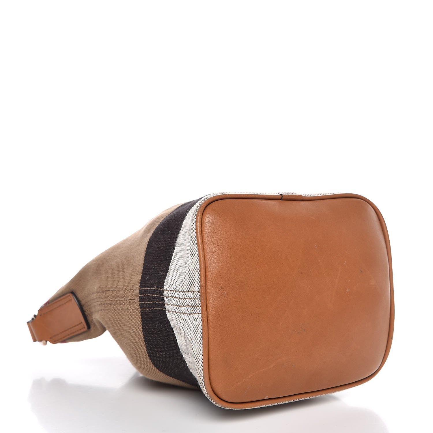 Burberry Canvas Mega Check Mini Ashby Tassel Crossbody Saddle Brown 5 of 11