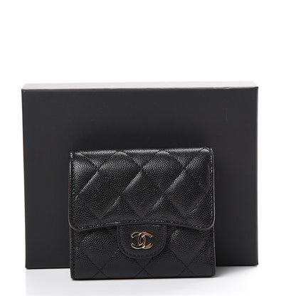 Chanel Caviar Quilted Compact Flap Wallet Black 8 of 8