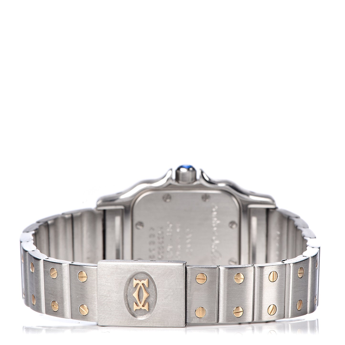 Stainless Steel 18K Yellow Gold 24mm Santos De Cartier Galbee Quartz Watch