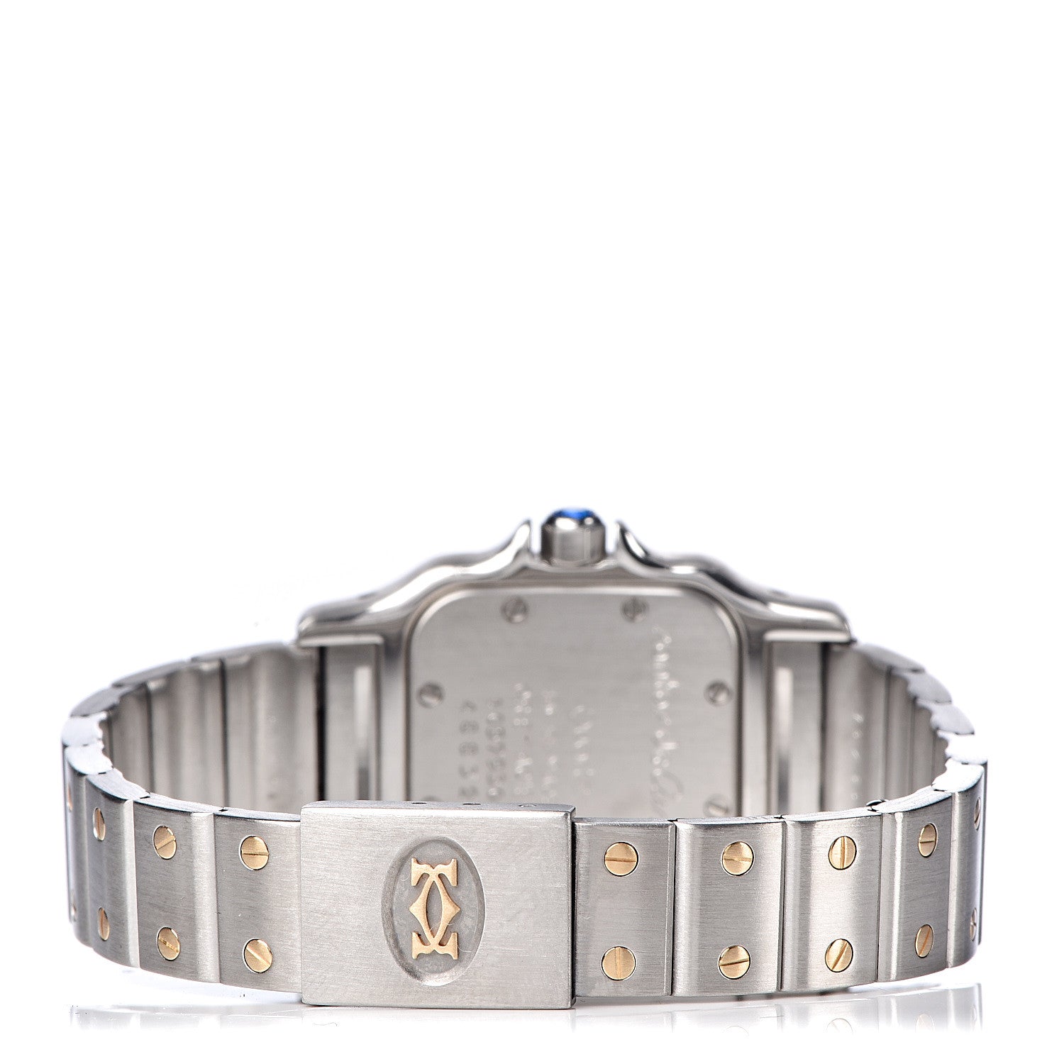Cartier Stainless Steel 18K Yellow Gold 24mm Santos De Cartier Galbee Quartz Watch 4 of 7