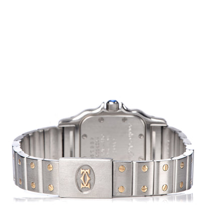 Cartier Stainless Steel 18K Yellow Gold 24mm Santos De Cartier Galbee Quartz Watch 4 of 7