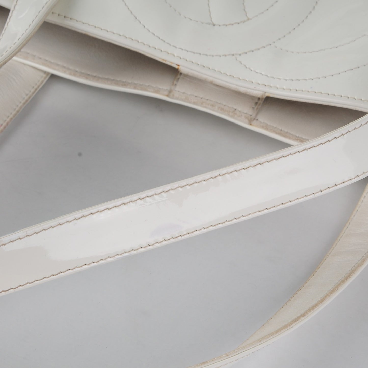 Patent CC Tote White