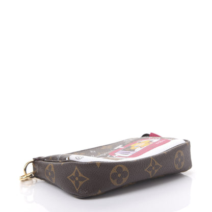 Louis Vuitton Monogram 2019 Christmas Animation Mini Courchevel Pochette Accessories Fuchsia 4 of 11