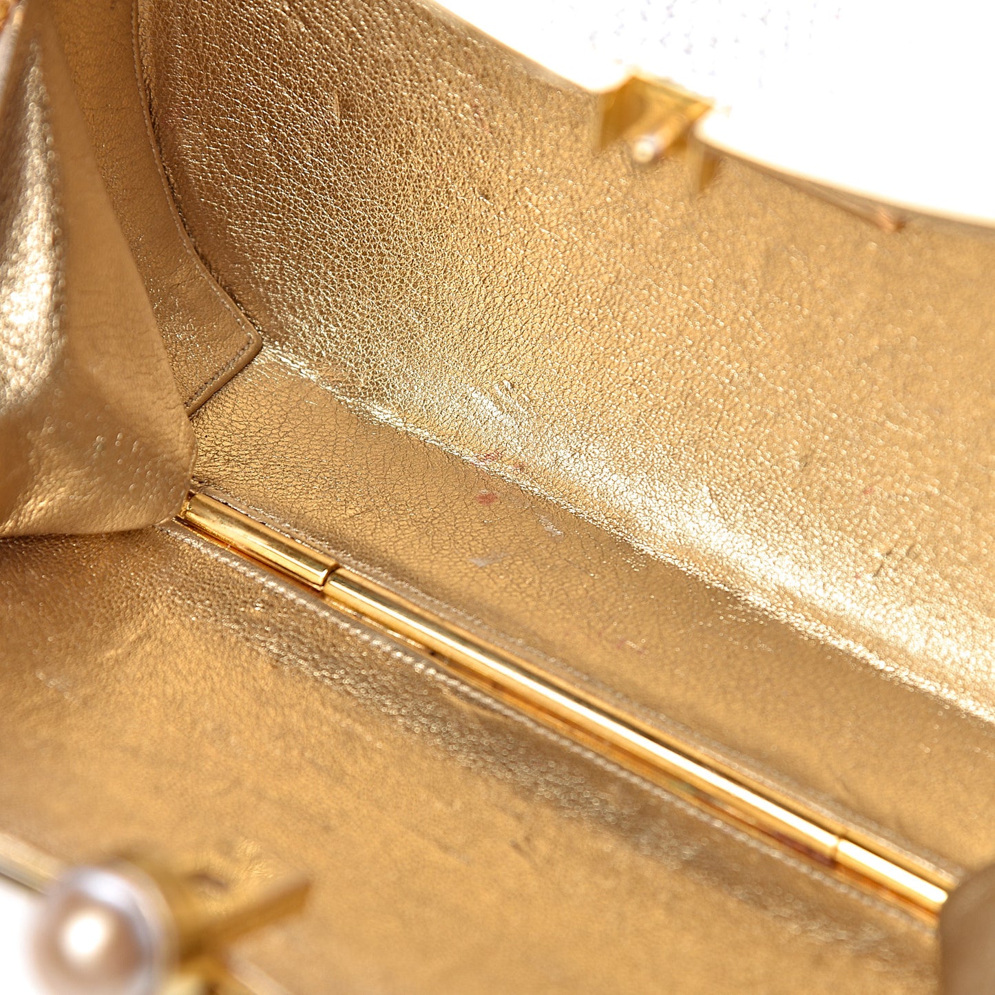 Swarovski Crystal Minaudiere Clutch Gold