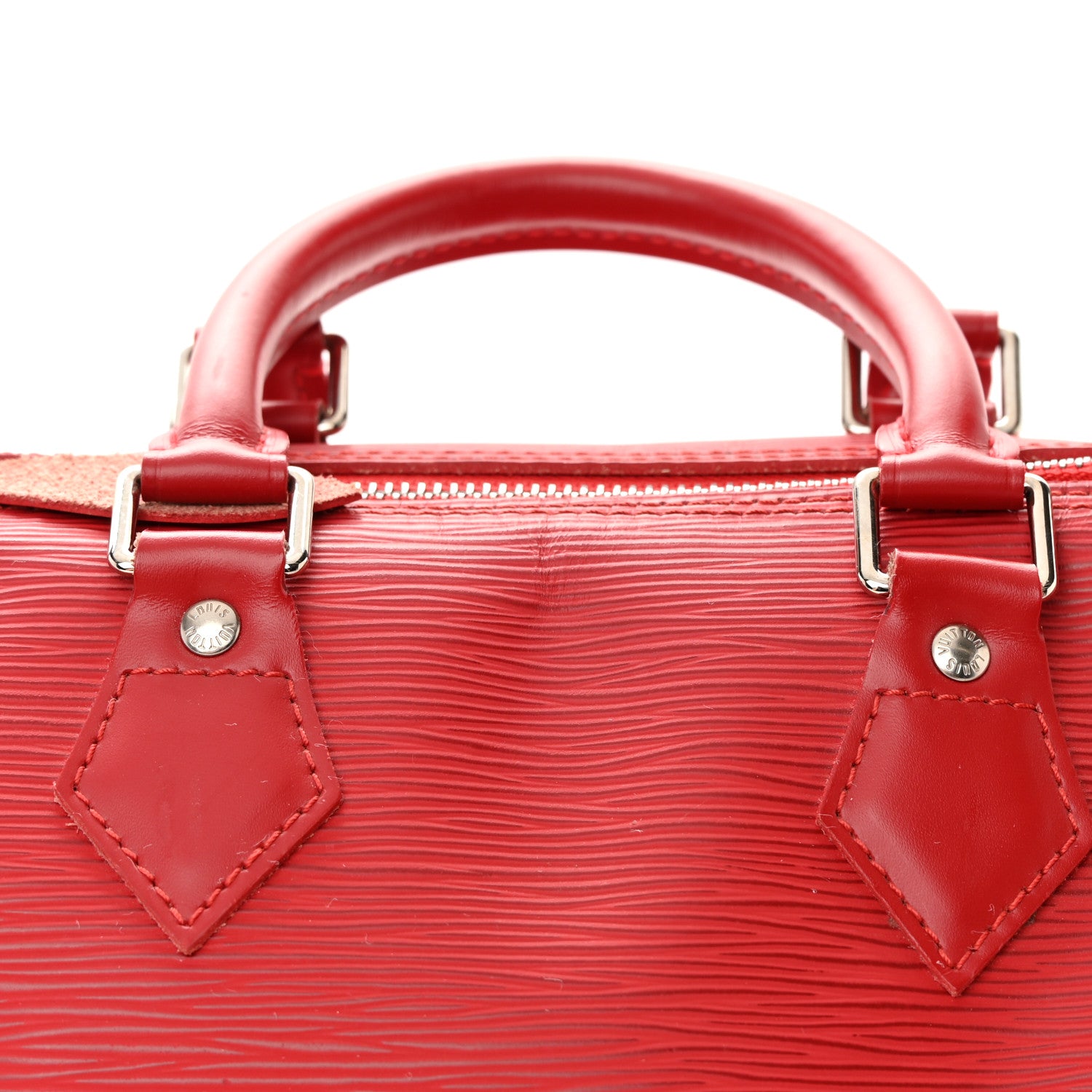 Louis Vuitton Epi Speedy 25 Castillan Red 17 of 19