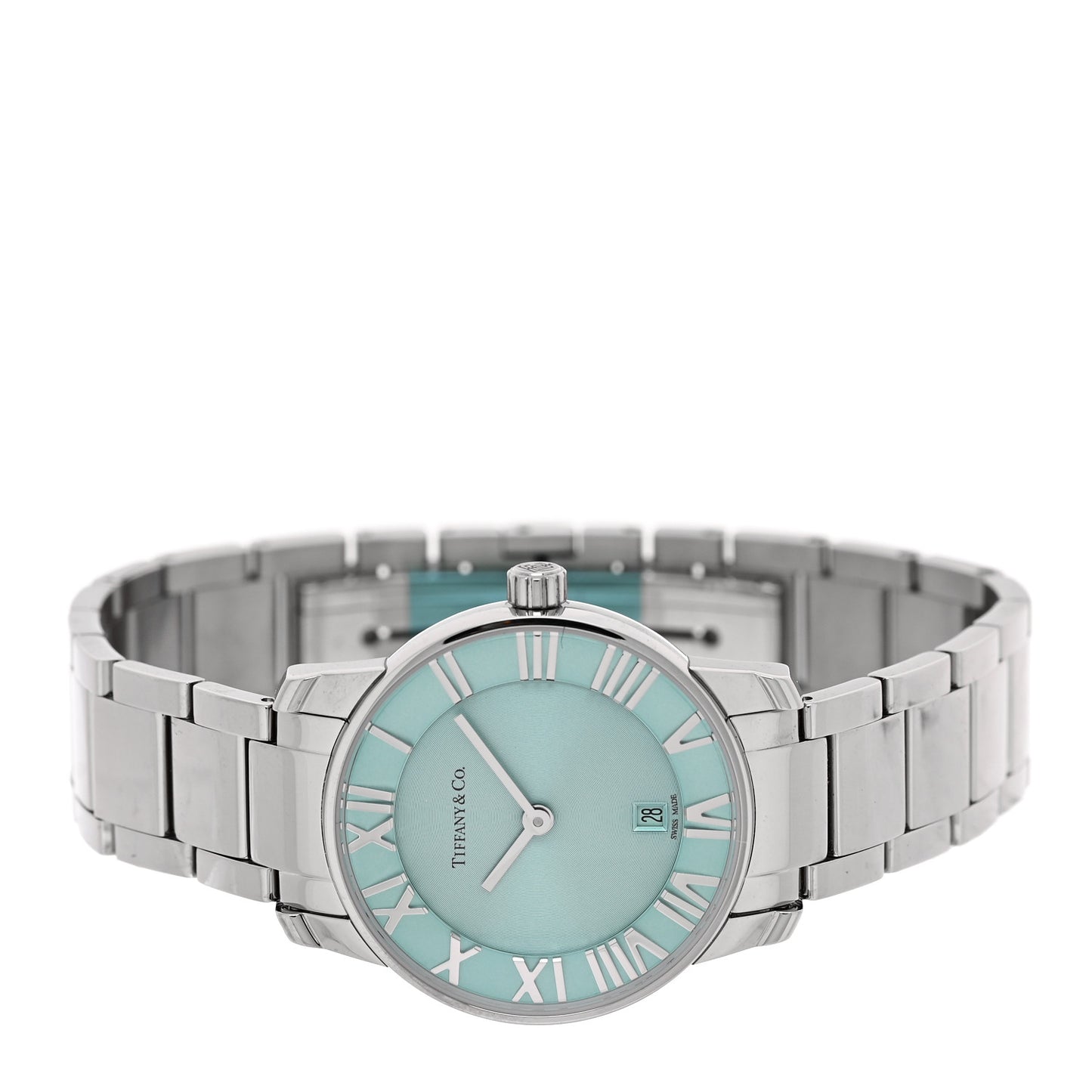 Stainless Steel 29mm Atlas 2-Hand Quartz Watch Tiffany Blue