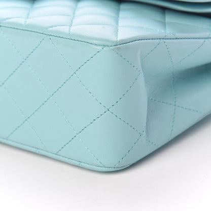 Chanel Lambskin Quilted Small Double Flap Light Blue 12 of 17