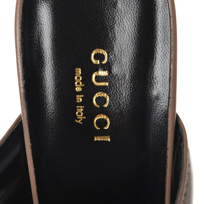 Gucci Malaga Kid Webby Crossover High Heel Slide Sandals 39.5 Porcelain Rose 7 of 9